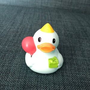 🐰 Party Rubber Duck with Red Balloon and Green Gift